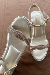 MILLI SHOES - Wedge Heel Sandals - Dull Gold